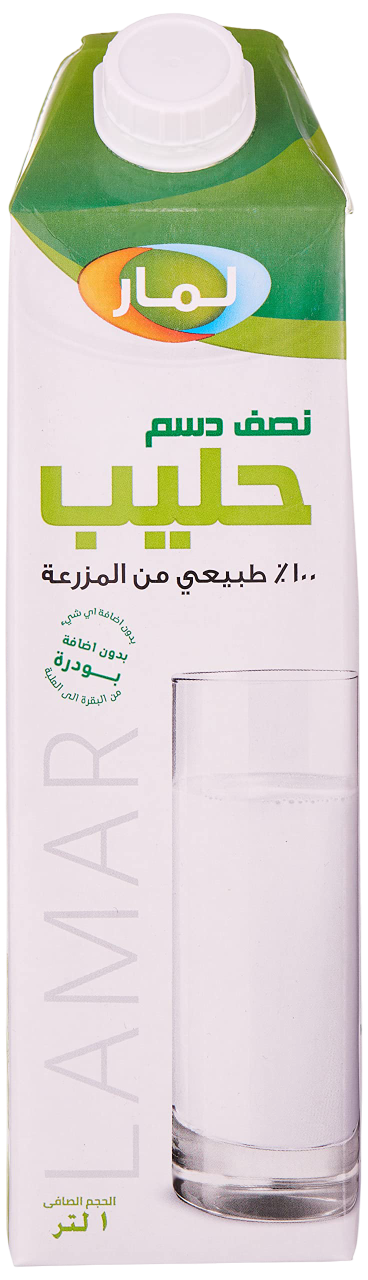 حليب لامار نصف دسم – 1لتر