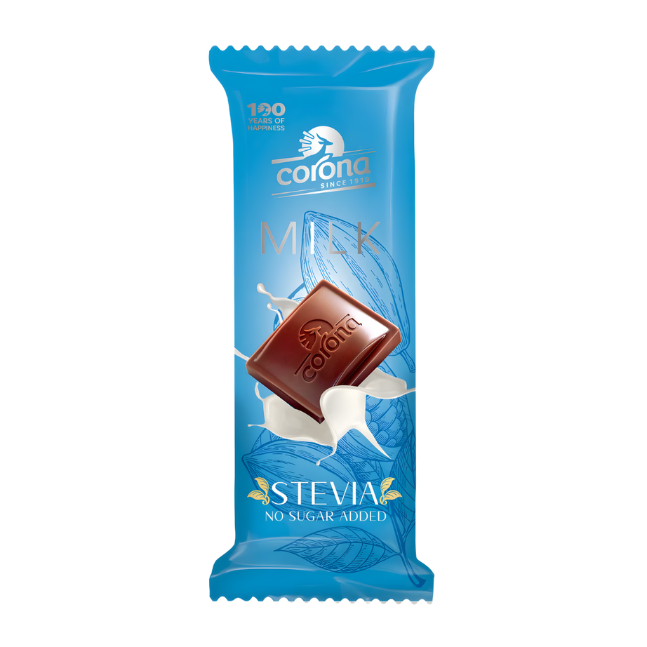 شوكولاتة الحليب بالستيفيا كورونا