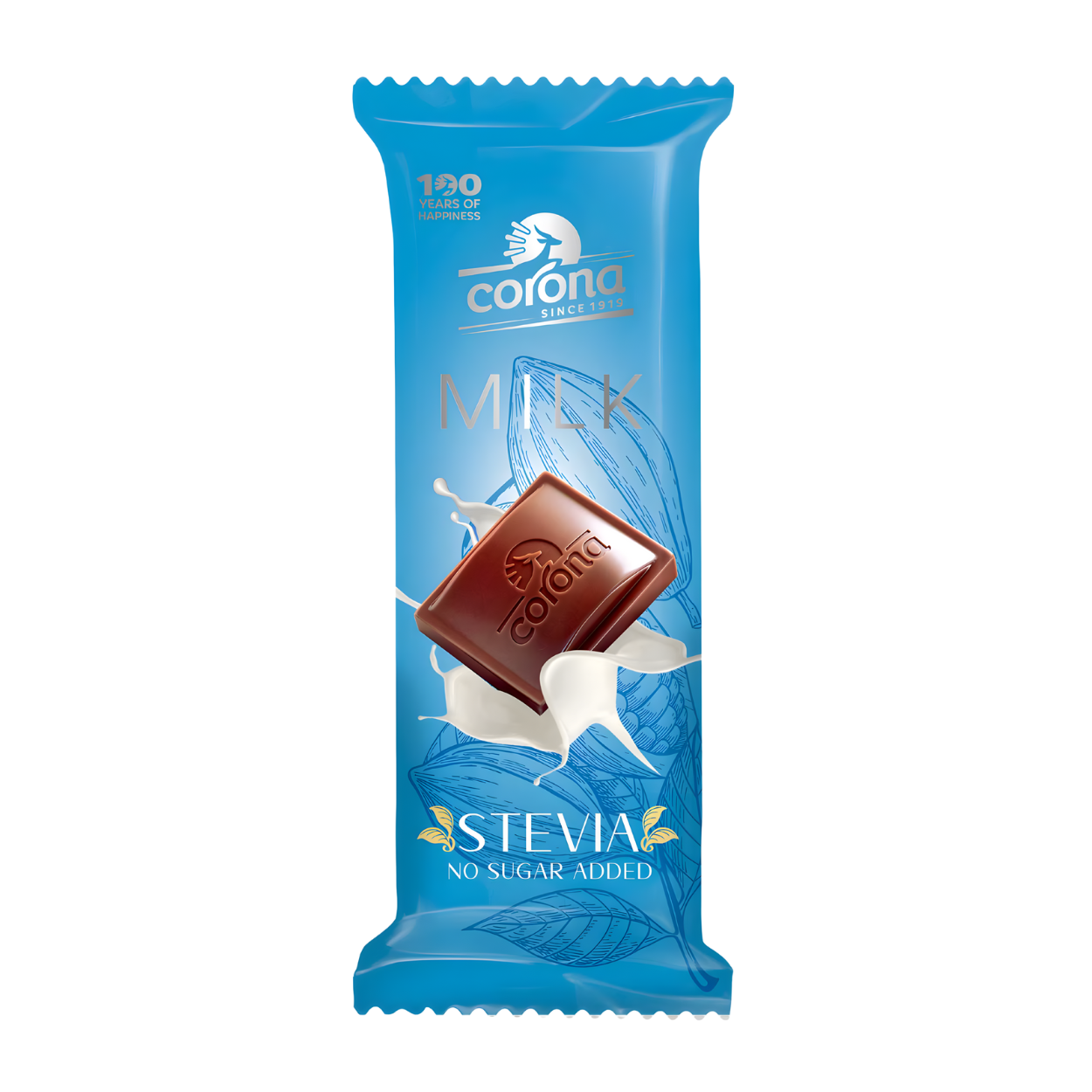 شوكولاتة الحليب بالستيفيا كورونا